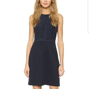 Theory Jinxil K Suede Combo Dress